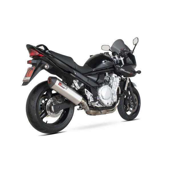 Scorpion Exhaust Suzuki GSF650 Bandit 2007 - 2011 Serket Parallel Slip-on Brushed Stainless Steel Sleeve